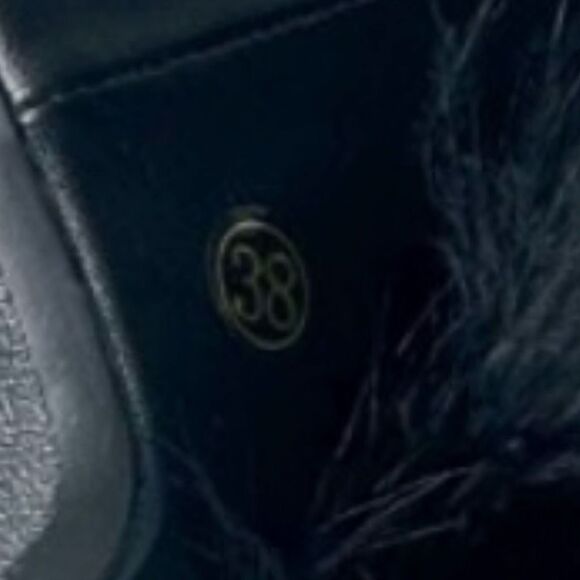 CURRENT MOOD Black Maribou Feather Platform Slide Heels 38 Sinful Money Hunny - Picture 10 of 11